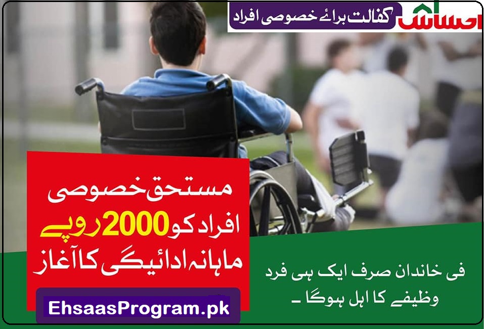 Ehsaas Program Registration For Disabled Person